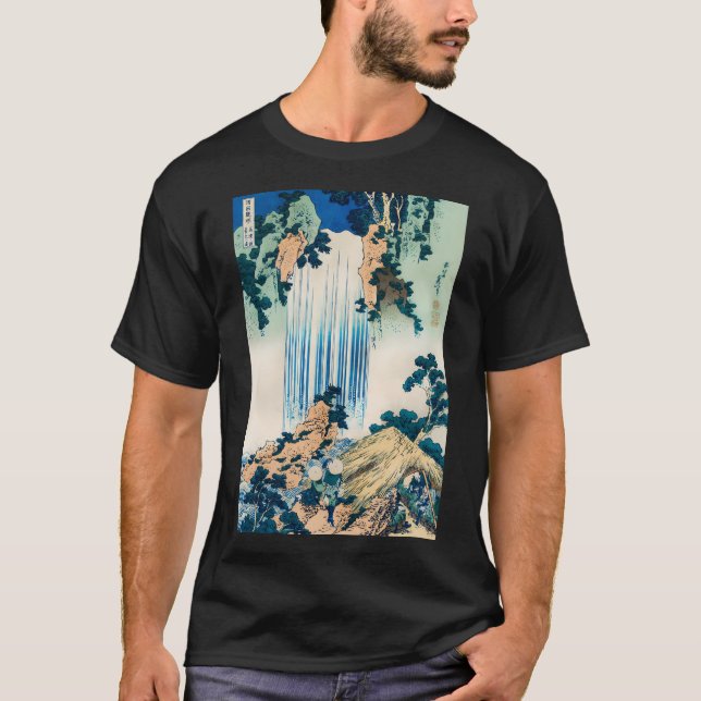 Hokusai Waterfall Japanese Art Vintage Retro T-Shirt (Front)