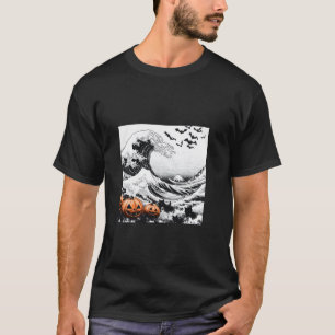 Hokusai Wave Reimagined Halloween Spooky Art T Shi T-Shirt