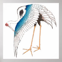 Hokusai's crane