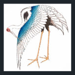 Hokusai's crane poster<br><div class="desc">Hokusai's crane
japan ,  katsushika hokusai ,  hokusai ,  crane bird ,  crane ,  japanese ,  bird illustration ,  public domain ,  japanese crane</div>
