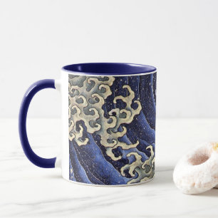 Hokusai's Masculine Wave Mug