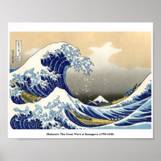 Hokusai's The Great Wave at Kanagawa (1760-1849) Poster
