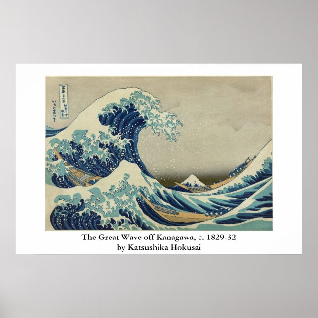 Hokusai's The Great Wave off Kanagawa Poster (Front)