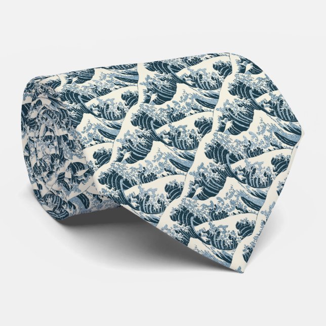 Hokusai's The Wave Tie (Rolled)