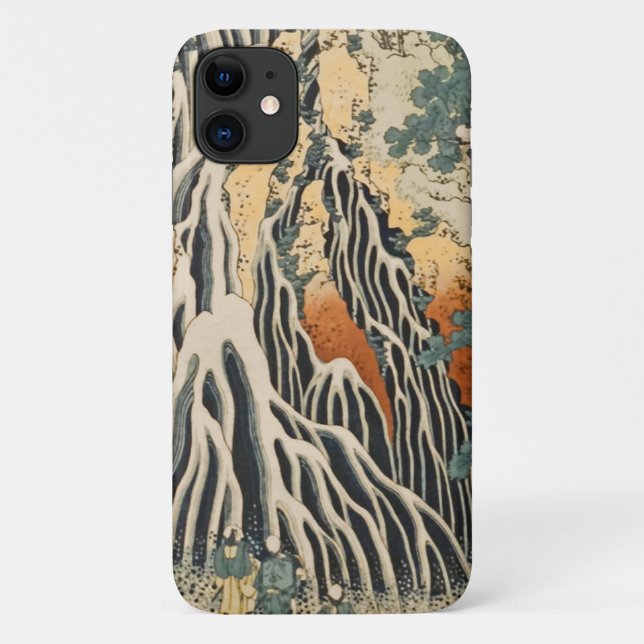 Hokusai's Waterfalls Kirifuri Case-Mate iPhone Case (Back)