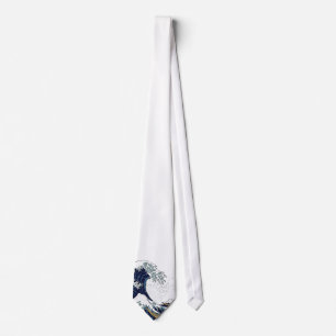 Hokusai's wave tie