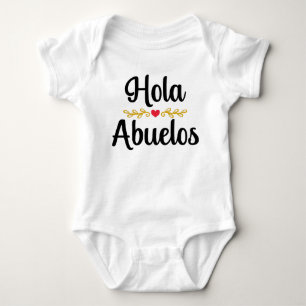 Hola Abuelos Spanish Pregnancy Announcement Baby Bodysuit
