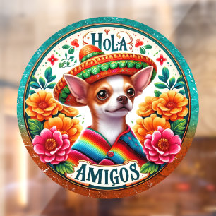 Hola Amigos - So Cute!  Window Cling