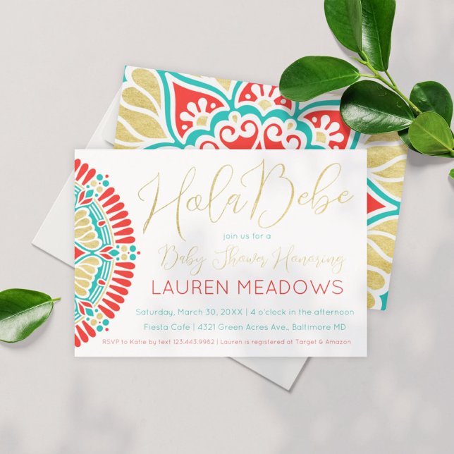 Hola Baby Fiesta Baby Shower Invitation (Creator Uploaded)
