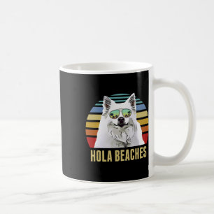Hola Beaches American Eskimo Dog Dog Funny Beach S Coffee Mug