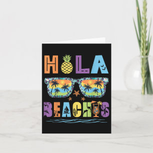 Hola Beaches Leopard Sungles Summer Vacation Women Card
