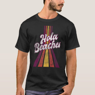 Hola Beaches Retro Summer Beach Vacation Premium T-Shirt