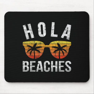 Hola Beaches Tank Top Funny Beach Vacation Shirt S Mouse Mat