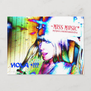 HOLA!! (CAMERA TIME WITH MISS MUSIC* Postcard
