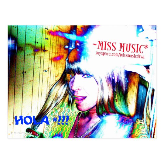 HOLA!! (CAMERA TIME WITH MISS MUSIC* Postcard