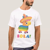 Hola, Cute Pinata With Fiesta Hat