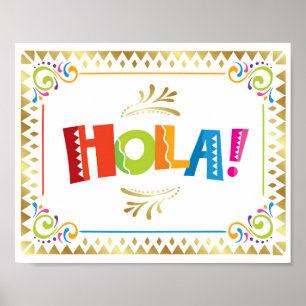 HOLA! Fiesta Party Sign Print