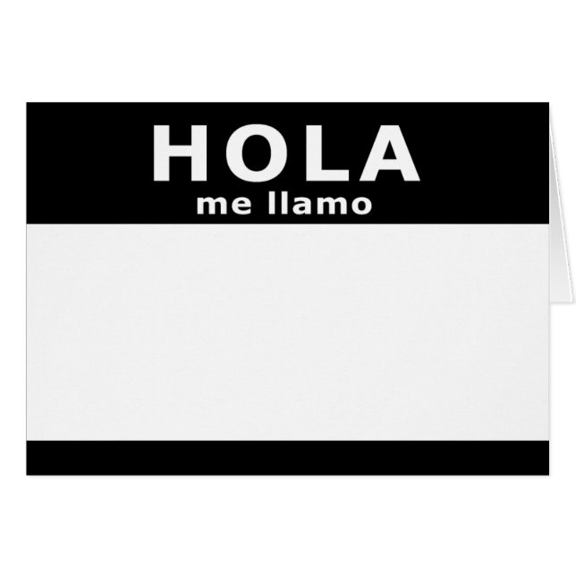 hola me llamo (Front Horizontal)