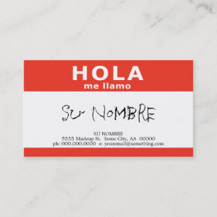 hola me llamo business card
