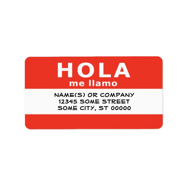 hola me llamo label (Front)