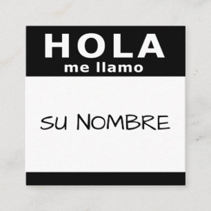 hola su nombre square square business card