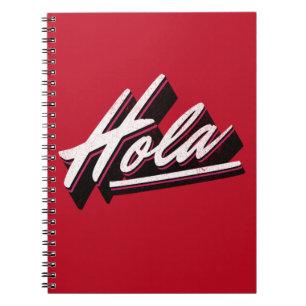 Hola text design notebook