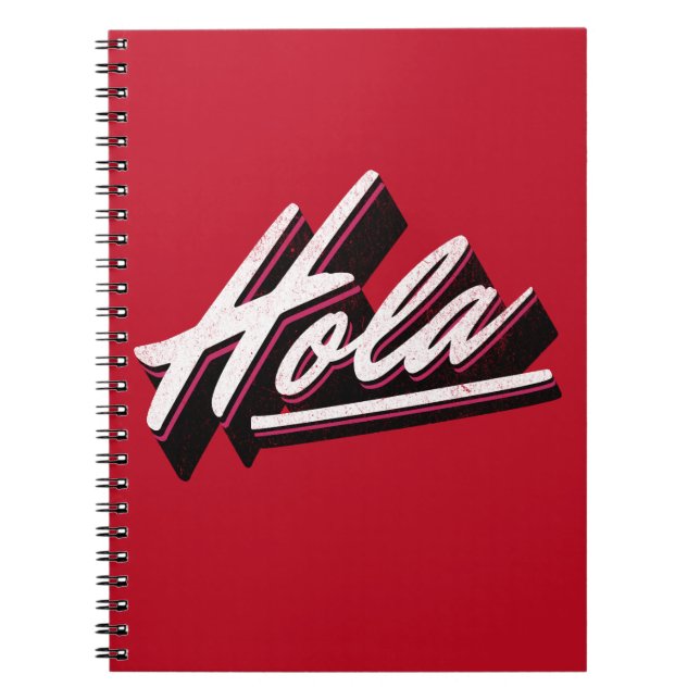 Hola text design notebook (Front)