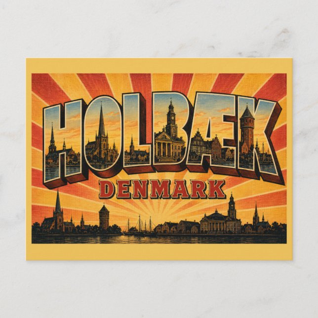 Holbæk Denmark Church Postcard (Front)