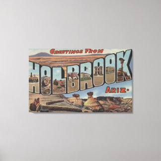 Holbrook, Arizona - Large Letter Scenes Canvas Print