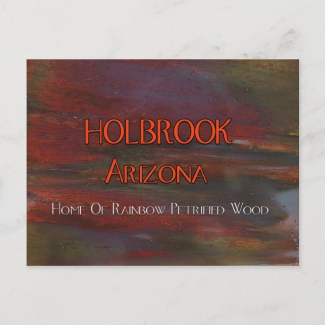 Holbrook Arizona Pet Wood Postcard (Front)