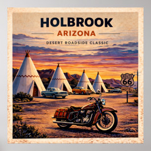 Holbrook Arizona Route 66 Vintage Poster