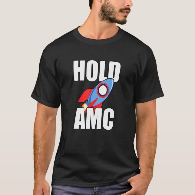 Hold Amc Stock Apes To The Moon Short Squeeze T-Shirt (Front)