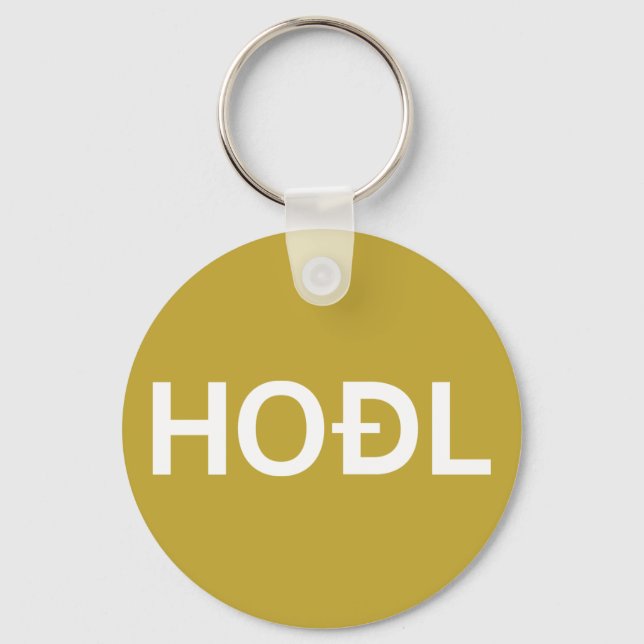 Hold Dogecoin Key Ring (Front)