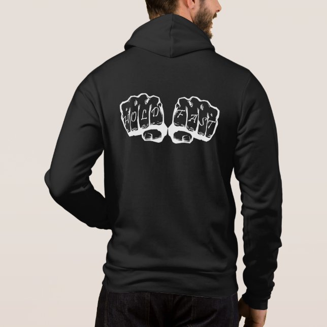 Hold Fast Black Hooded Sweatshirt (Back)