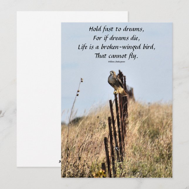 Hold Fast to Dreams Invitation (Front/Back)