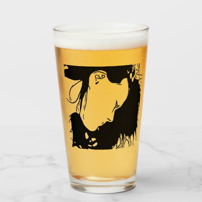 Hold Her Hair Back Glass (Front Filled)