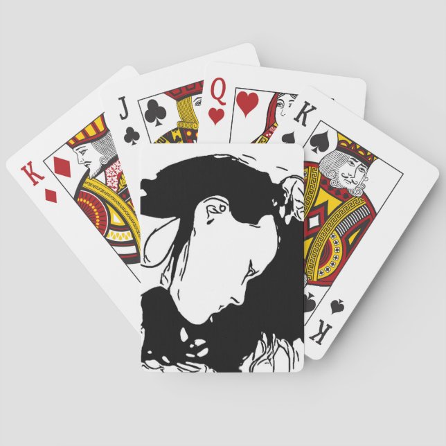 Hold Her Hair Back Playing Cards (Back)