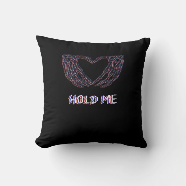 Hold Me Classic - Skeleton Hand Heart Cushion (Front)