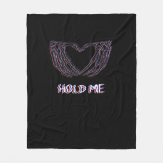 Hold Me Classic - Skeleton Hand Heart Fleece Blanket