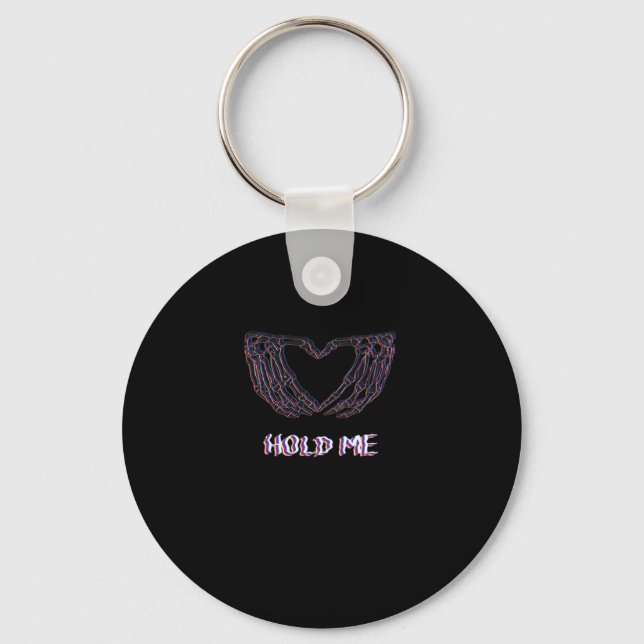 Hold Me Classic - Skeleton Hand Heart Key Ring (Front)