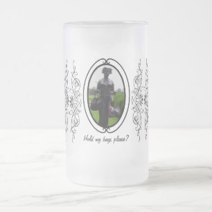 Hold my bags please ~ Frosted Glass Mug 16oz