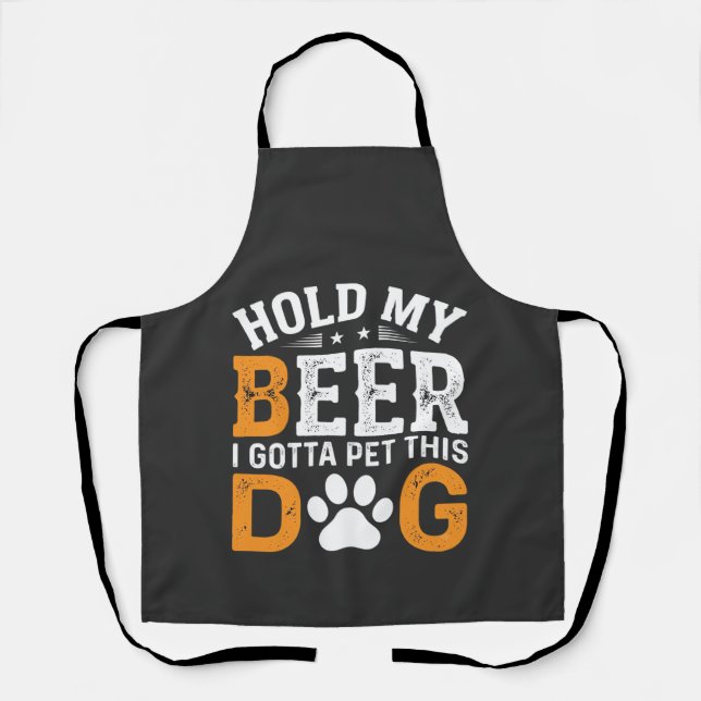 Hold My Beer Dog Lover Apron (Front)