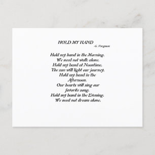 HOLD MY HAND Postcard