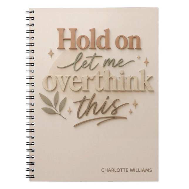 Hold on let me overthinking this notebook (Front)