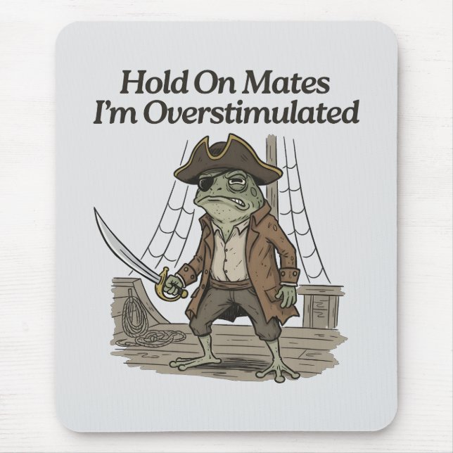 Hold On Mates Frog Autism Awareness Mouse Mat (Front)