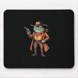 Hold On Partner Im Overstimulated Frog Cowboy Humo Mouse Mat
