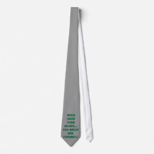 Hold Onto Your Hoops Basketball Humour Office Tie