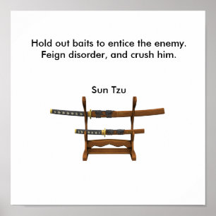 Hold out baits to entice the enemy poster