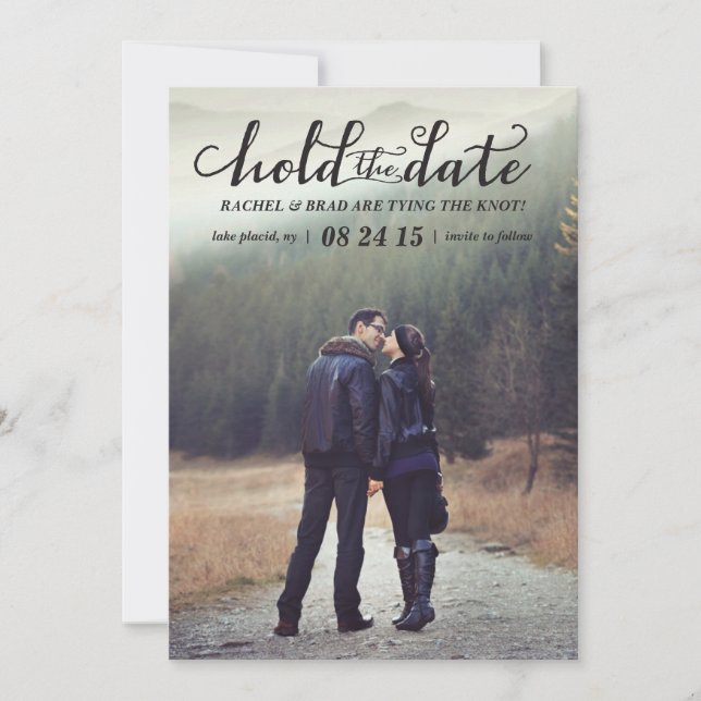 Hold the Date photo save the date card (Front)