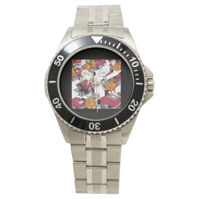 Hold The Onions Funny Stainless Steel Watch (Front)